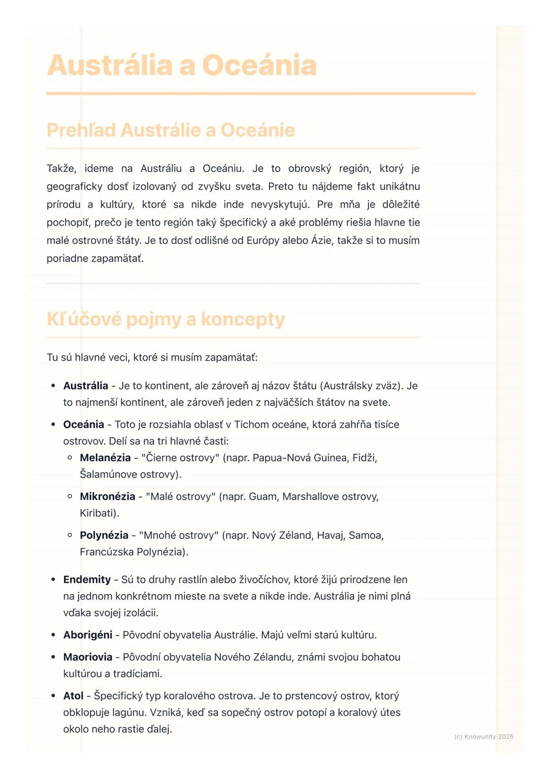 # Austrália a Oceánia

Prehľad Austrálie a Oceánie

Takže, ideme na Austráliu a Oceániu. Je to obrovský región, ktorý je
geograficky dosť iz
