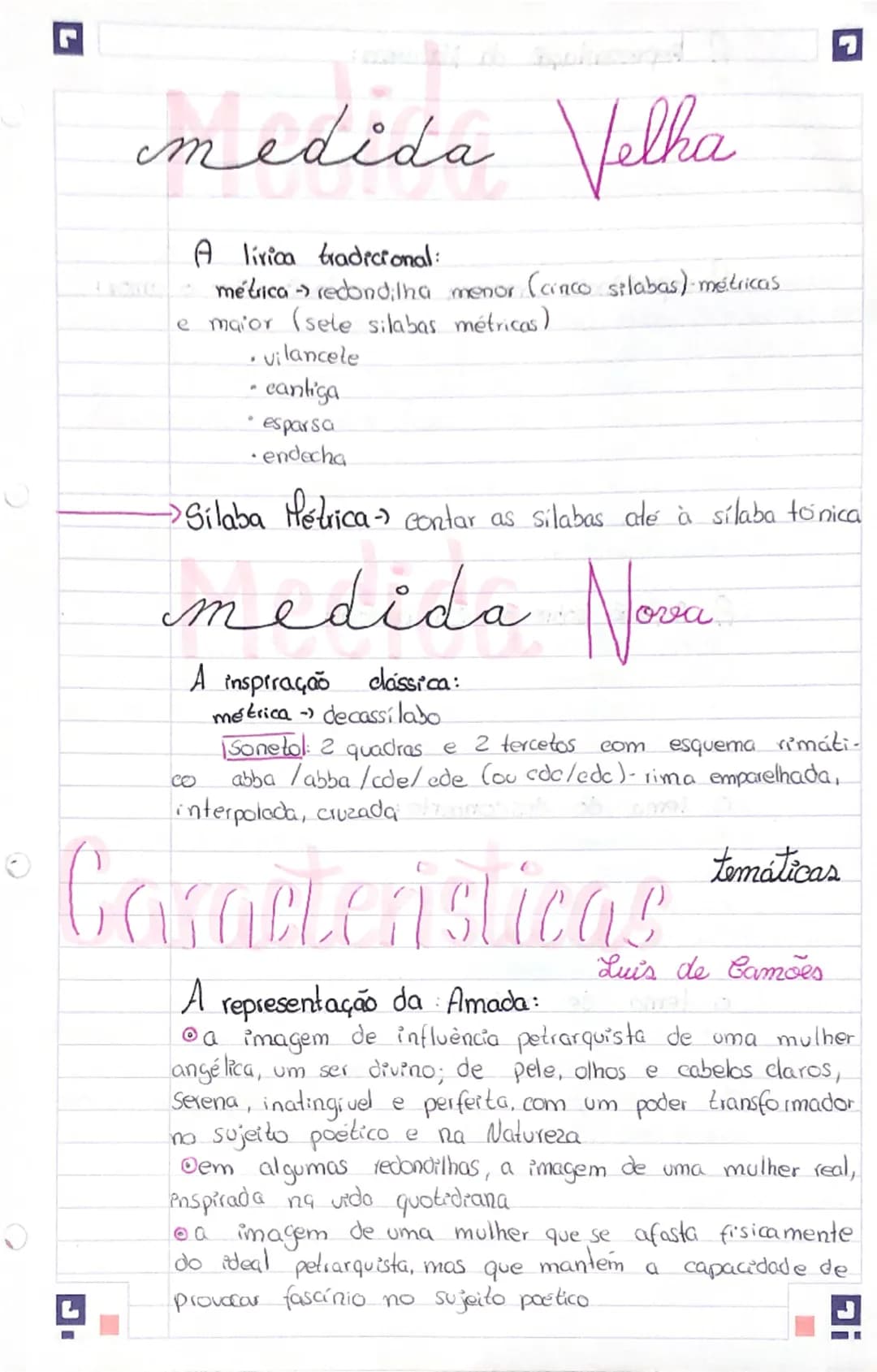 medida velha e medida nova