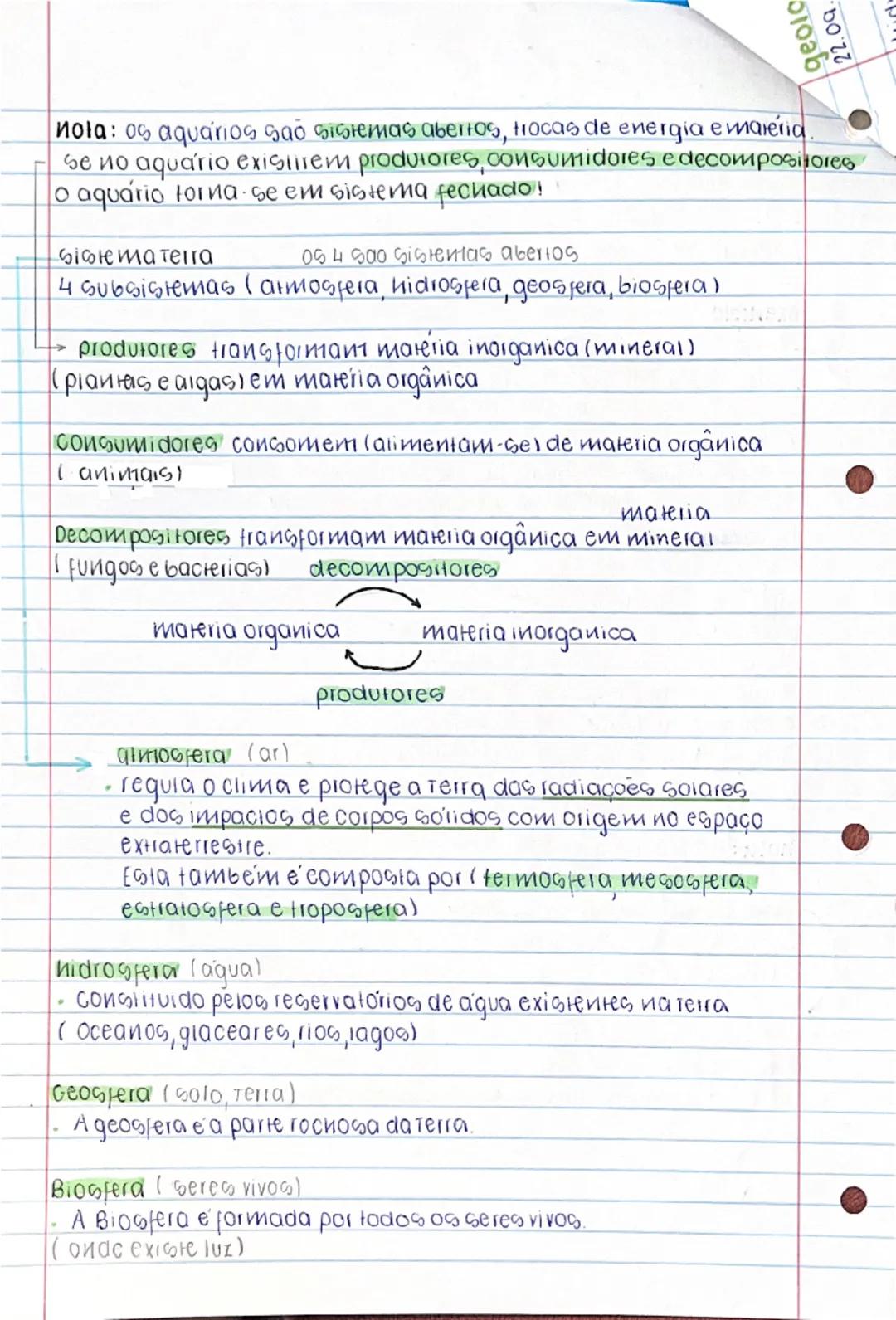 # Geologia
24 09 23

O que é um sistema?
- é um conjunto de elementos que interagem entre si, de modo a
formar um todo organizado.
exemplo
-