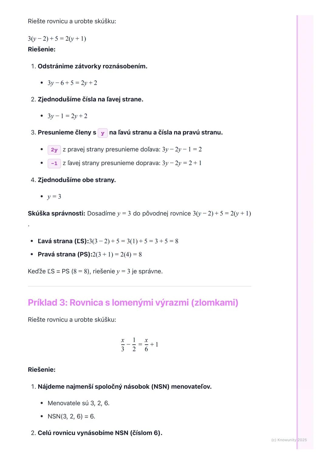 # Lineárne rovnice s jednou
neznámou

1. Úvod do lineárnych rovníc

Lineárne rovnice s jednou neznámou sú super dôležitá časť matematiky, kt