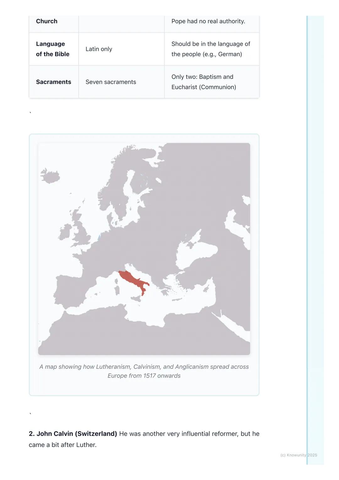 # The Reformation in Europe

An introduction to the Reformation

The Reformation was a major event in European history in the 16th century
(