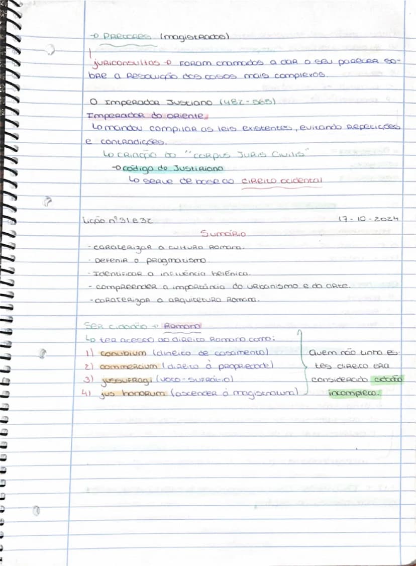 --- OCR Start ---
DIREITO ROmano
↓
SURGE devido: havia uma necessidade de administROCPIO
inicialmente
Romanos:
de Imperio o extenso ao nivel