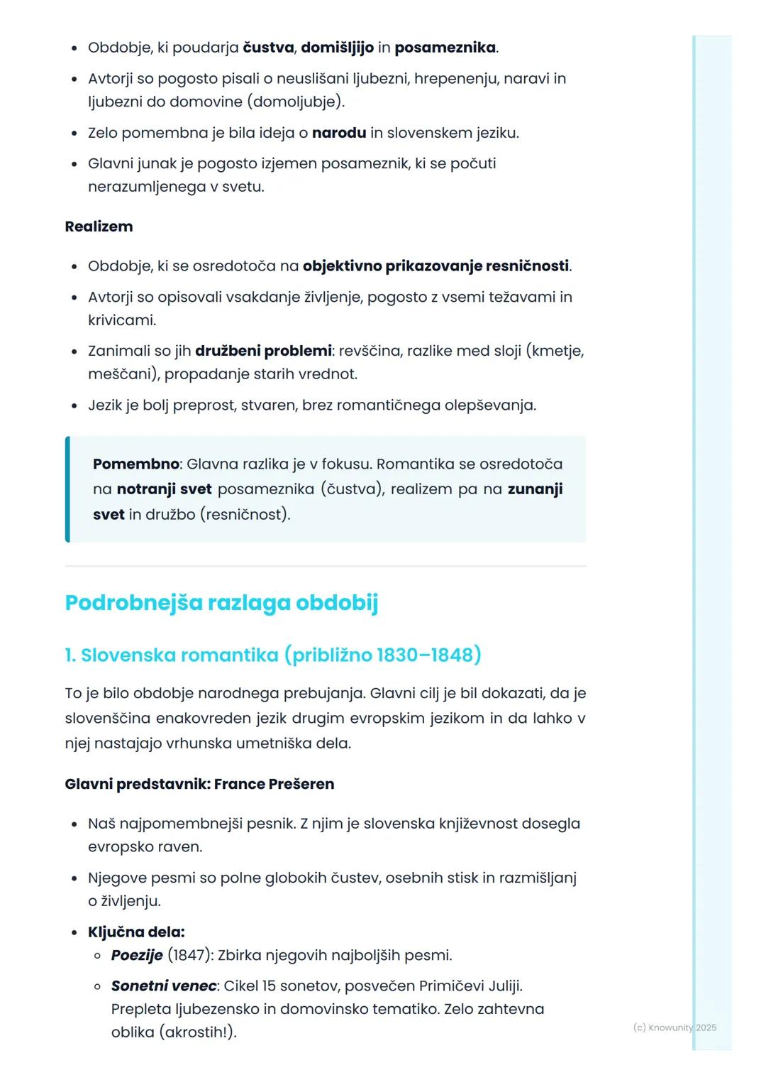 # Slovenska književnost od
romantike do realizma

Pregled obdobja: Od romantike do realizma

To je obdobje v 19. stoletju, ko se je slovensk