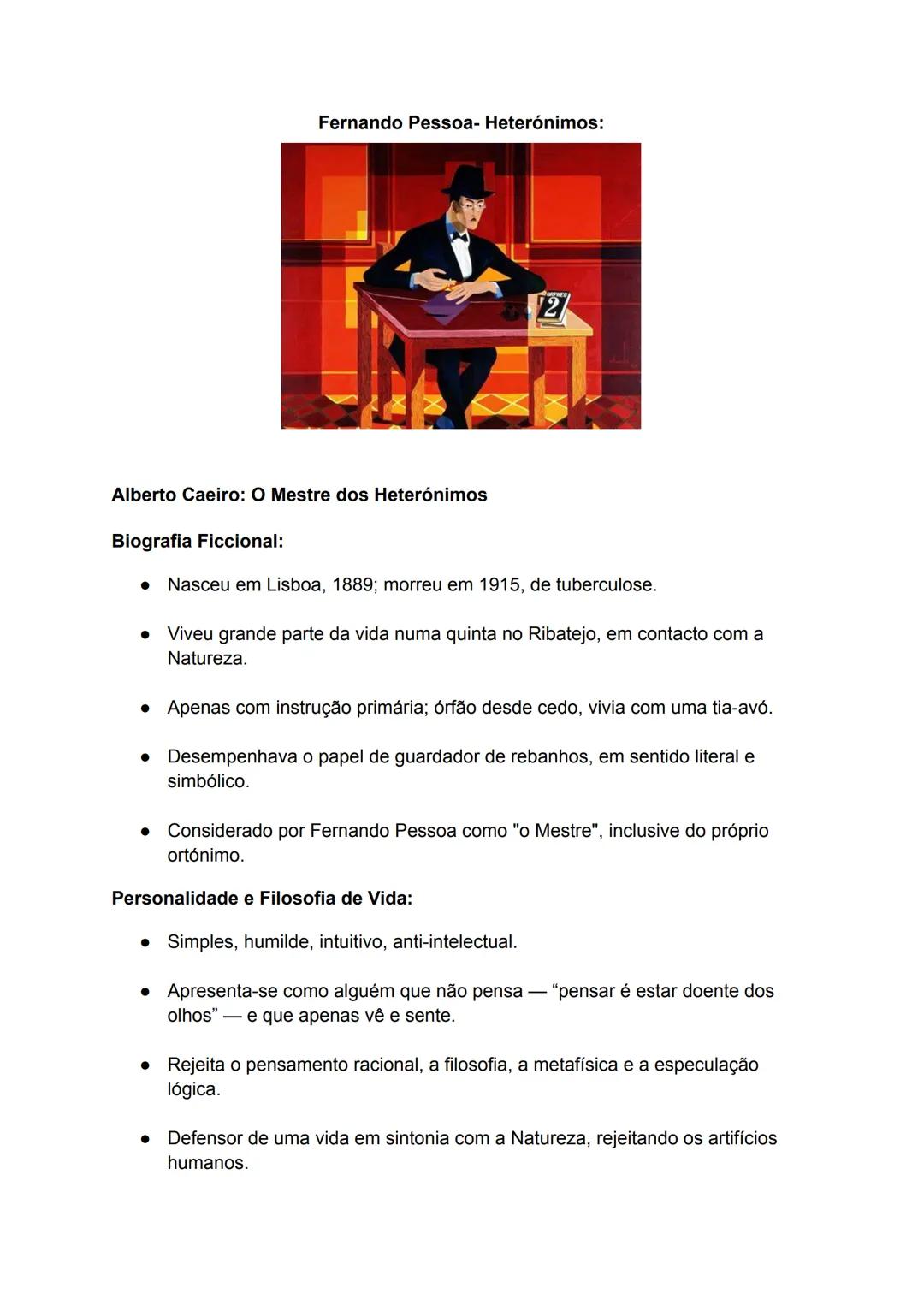 Fernando Pessoa e Seus Heterônimos: Guia para o 12º Ano