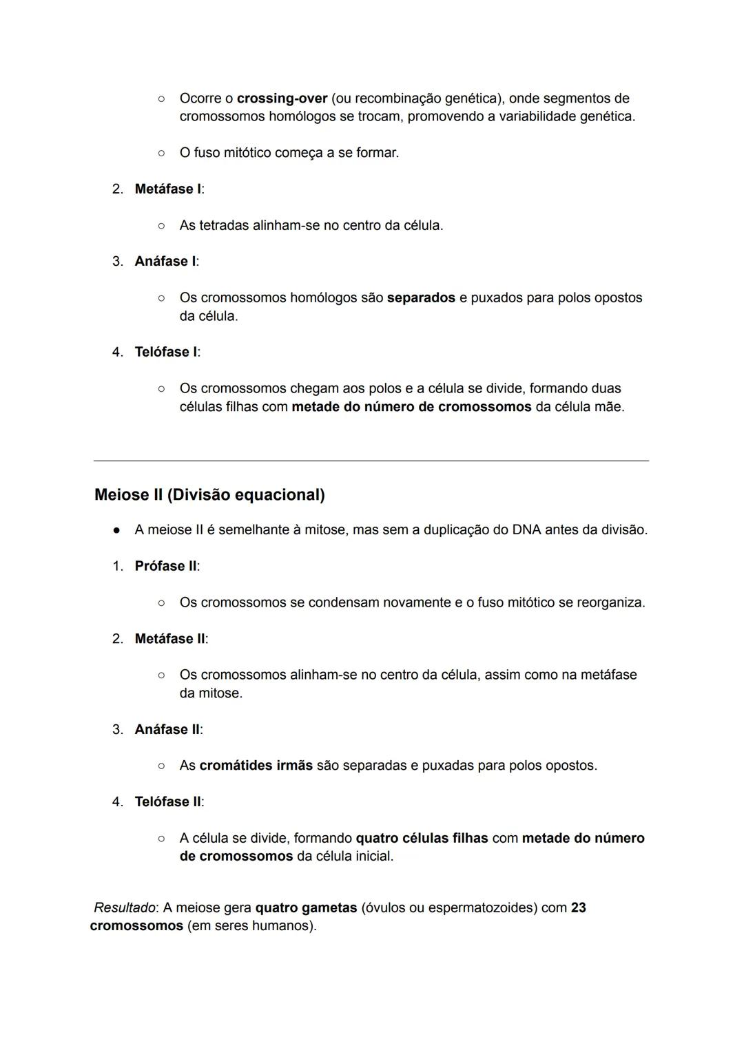 # Resumo Longo 11 - Divisão Celular: Mitose e Meiose

1. O que é a divisão celular?

- A divisão celular é o processo pelo qual uma célula m