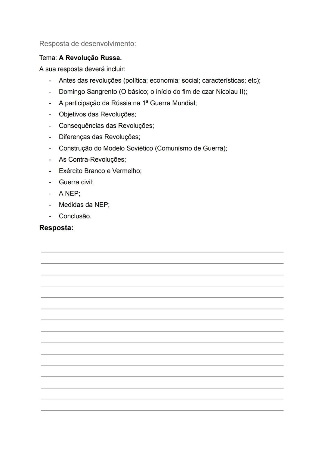 # Resumos História.

1.1 - Um novo equilíbrio global.

A Primeira Guerra Mundial distinguiu-se dos conflitos anteriores devido à
sua duração
