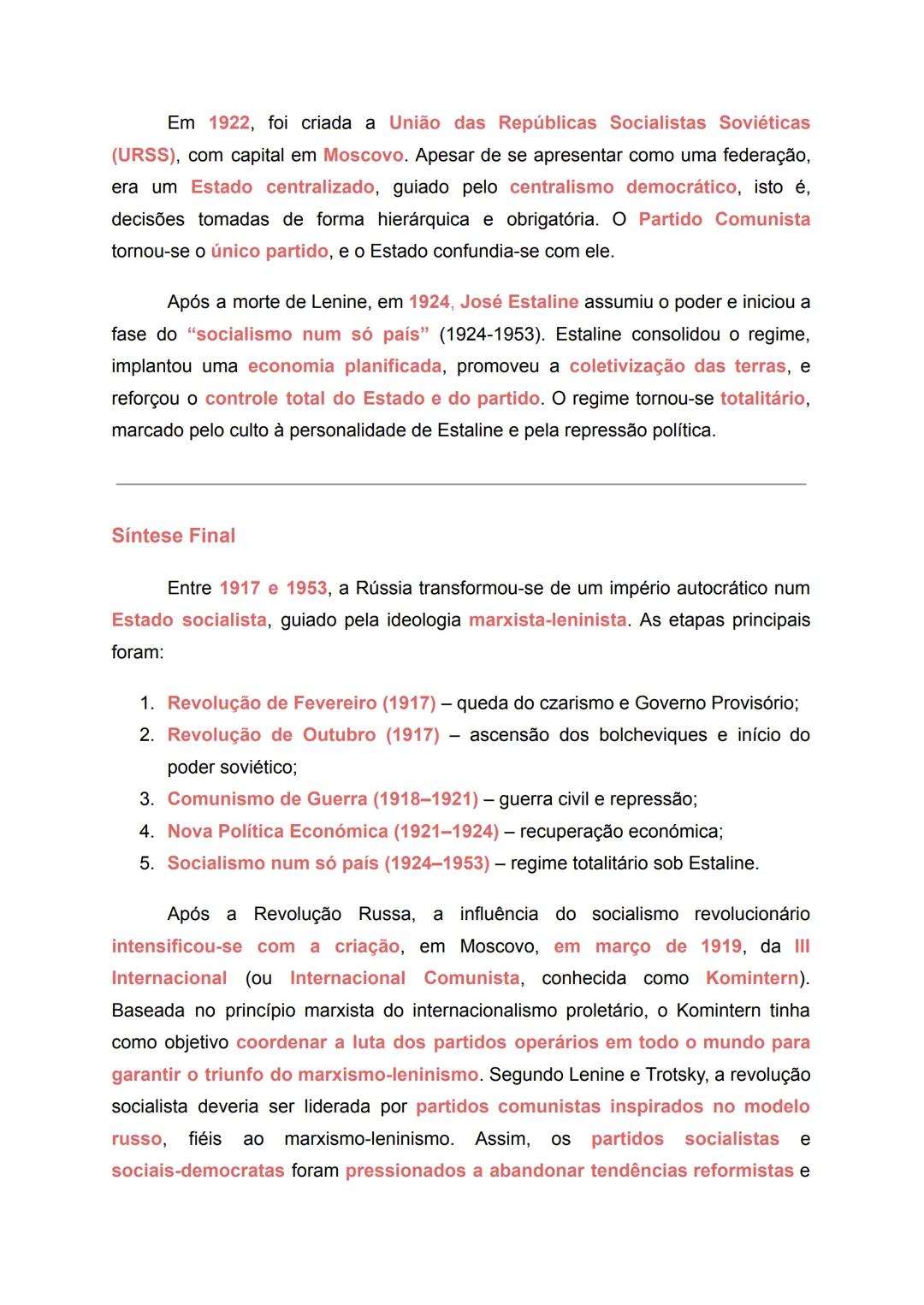 # Resumos História.

1.1 - Um novo equilíbrio global.

A Primeira Guerra Mundial distinguiu-se dos conflitos anteriores devido à
sua duração