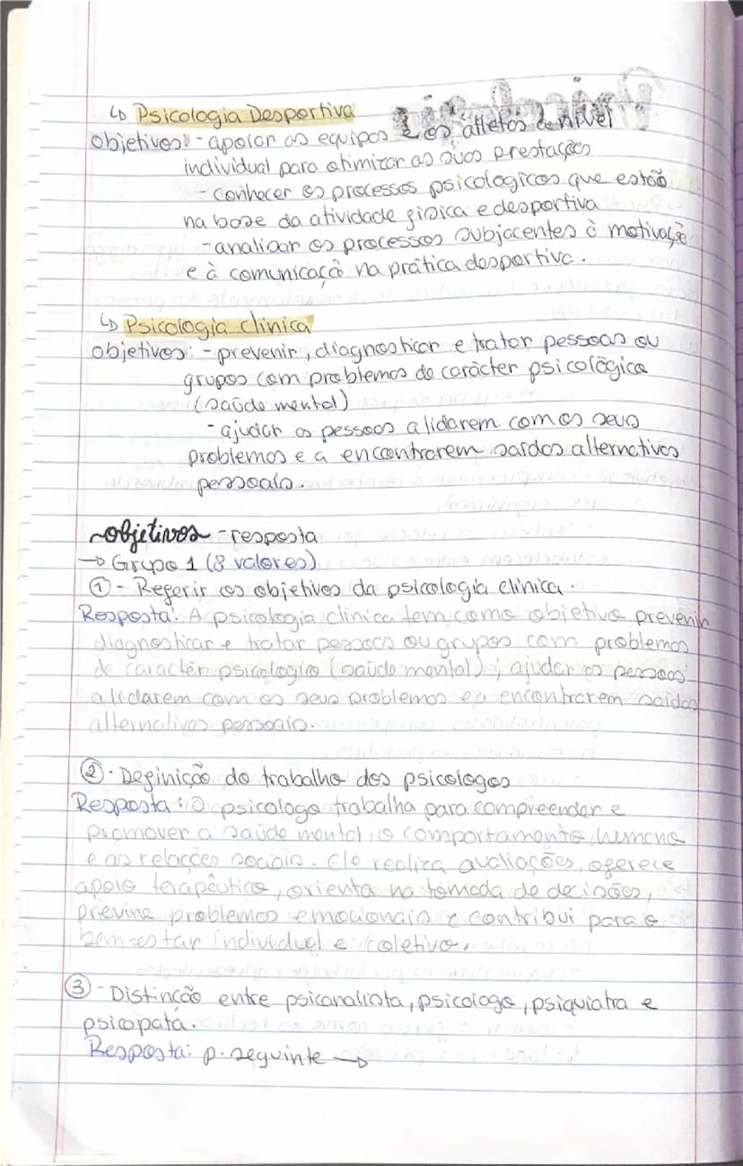 # Psicologia
-Tipos de Psicologia-
2 teste
- Psicologia educacional
Objetivos: abordar as questões do ensino e do aprendizagem
nos vários id