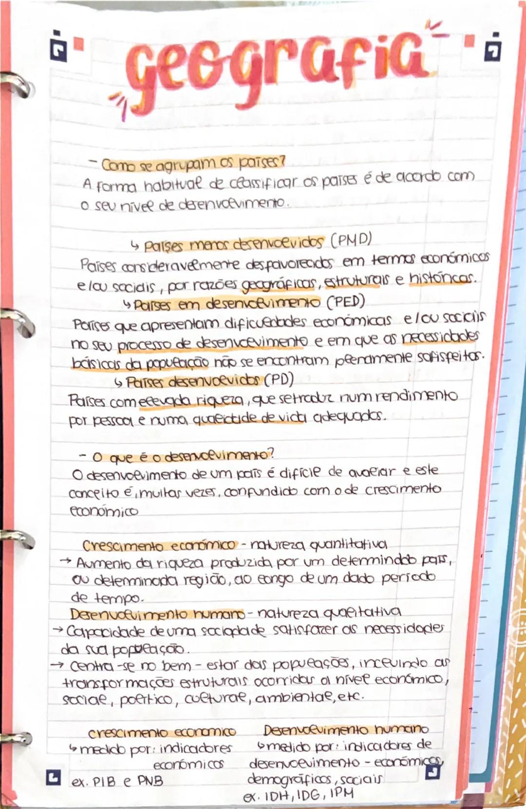 Como os Países se Agrupam e os Conceitos de Desenvolvimento