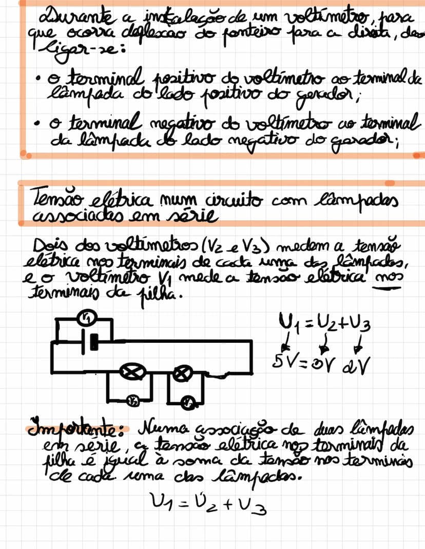 # Definição:

A tensão elétrica ou diferença de
potencial elétrico (d.d.p) corresponde
à energia que um gerador fornece
ao circuito por unid