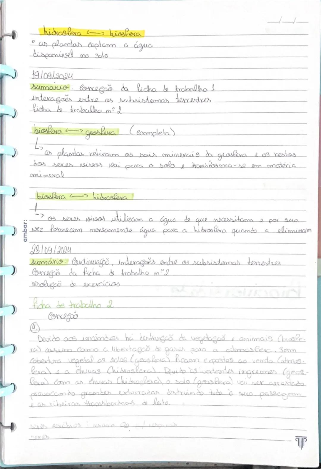 --- OCR Start ---
biologia
gesologia
tastes: 18/10; 2/12
312; 7/3; 31/3
26/5
७/09
-ficha 2
TLG material:
latexona
19/08/24
folhas lisas para