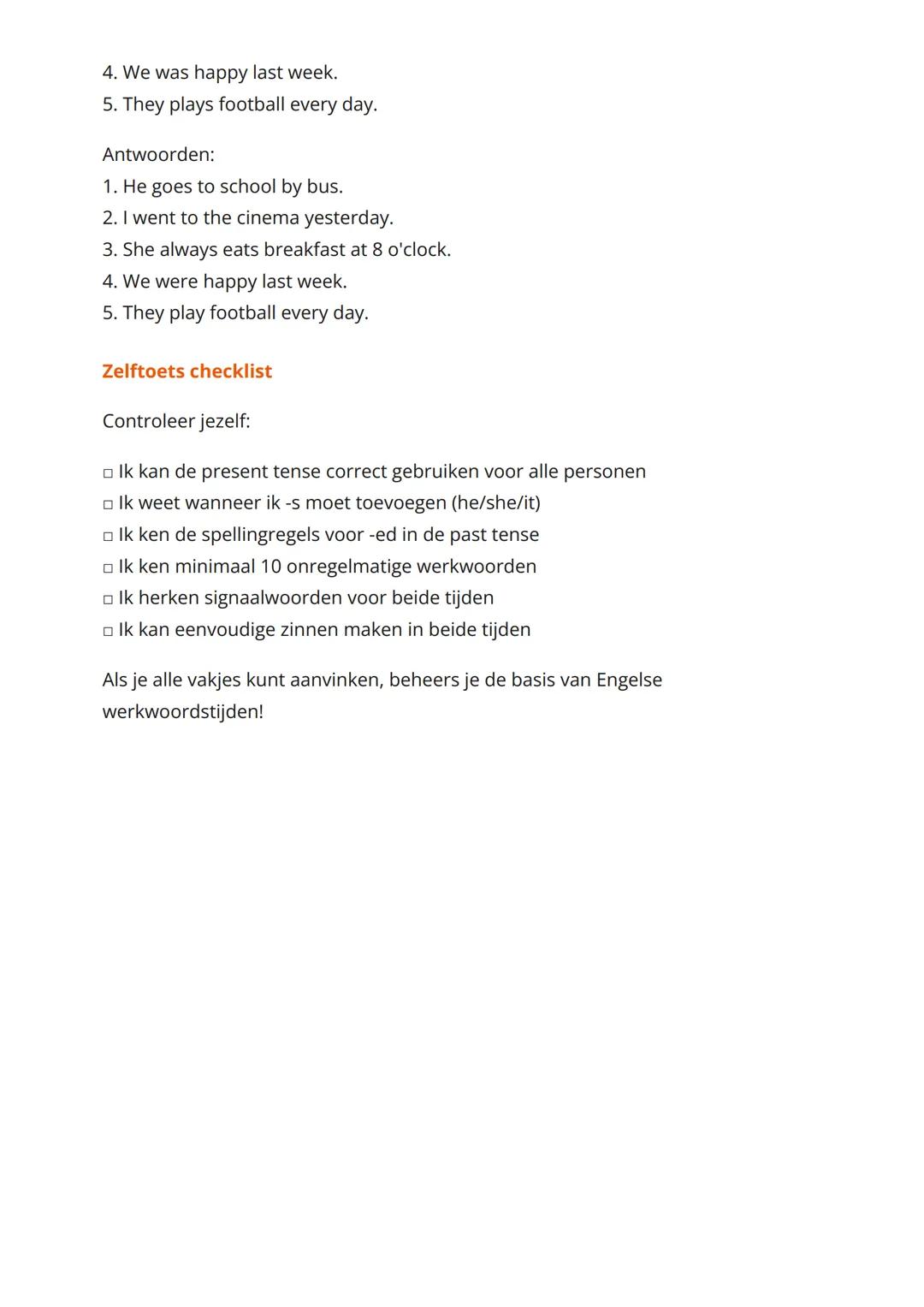 Engelse werkwoordstijden:
tegenwoordige en verleden tijd
Leer de basisregels van Engelse werkwoordstijden met praktische
voorbeelden
Engels 