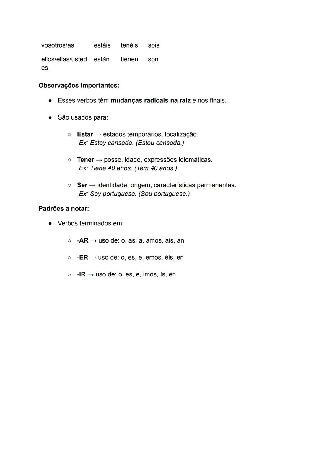 # Verbos Regulares em Espanhol

## O que são?

- Seguem um padrão fixo de conjugação dependendo da terminação do verbo:
- -AR, -ER, -IR.

Ha
