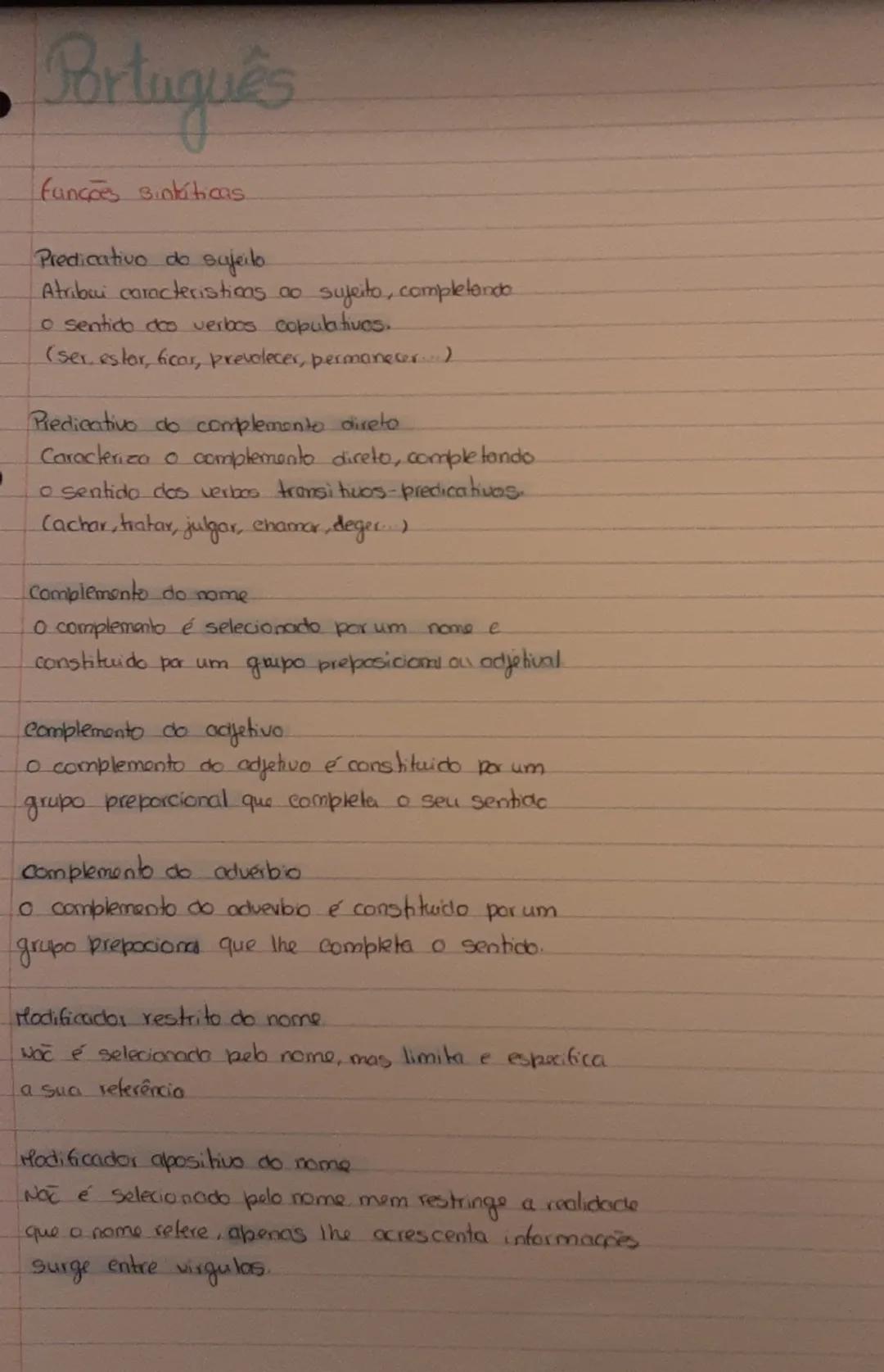 Explorando as Funções Sintáticas