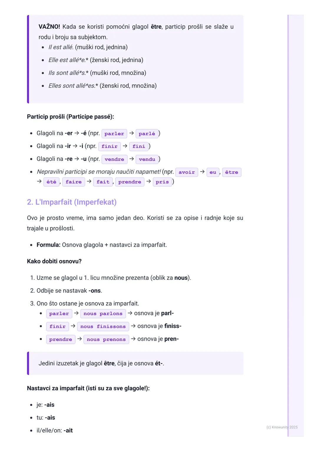 # Prošlo vreme (Passé Composé i
Imparfait)

Prošlo vreme: Passé Composé i Imparfait

Ovo je ključno za pričanje priča i opisivanje događaja 