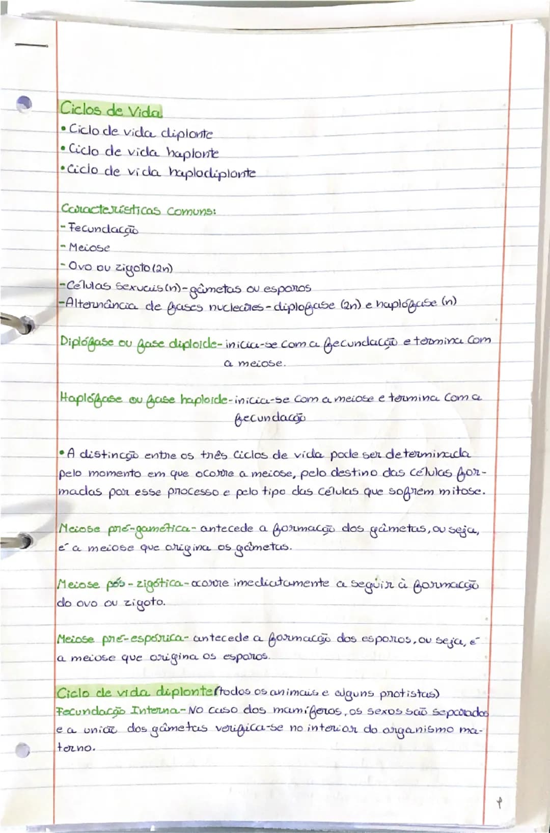--- OCR Start ---
Ciclos de Vida
• Ciclo de vida diplonte
• Ciclo de vida haplonte
Ciclo de vida haplodiplonte
Características comuns:
-Fecu