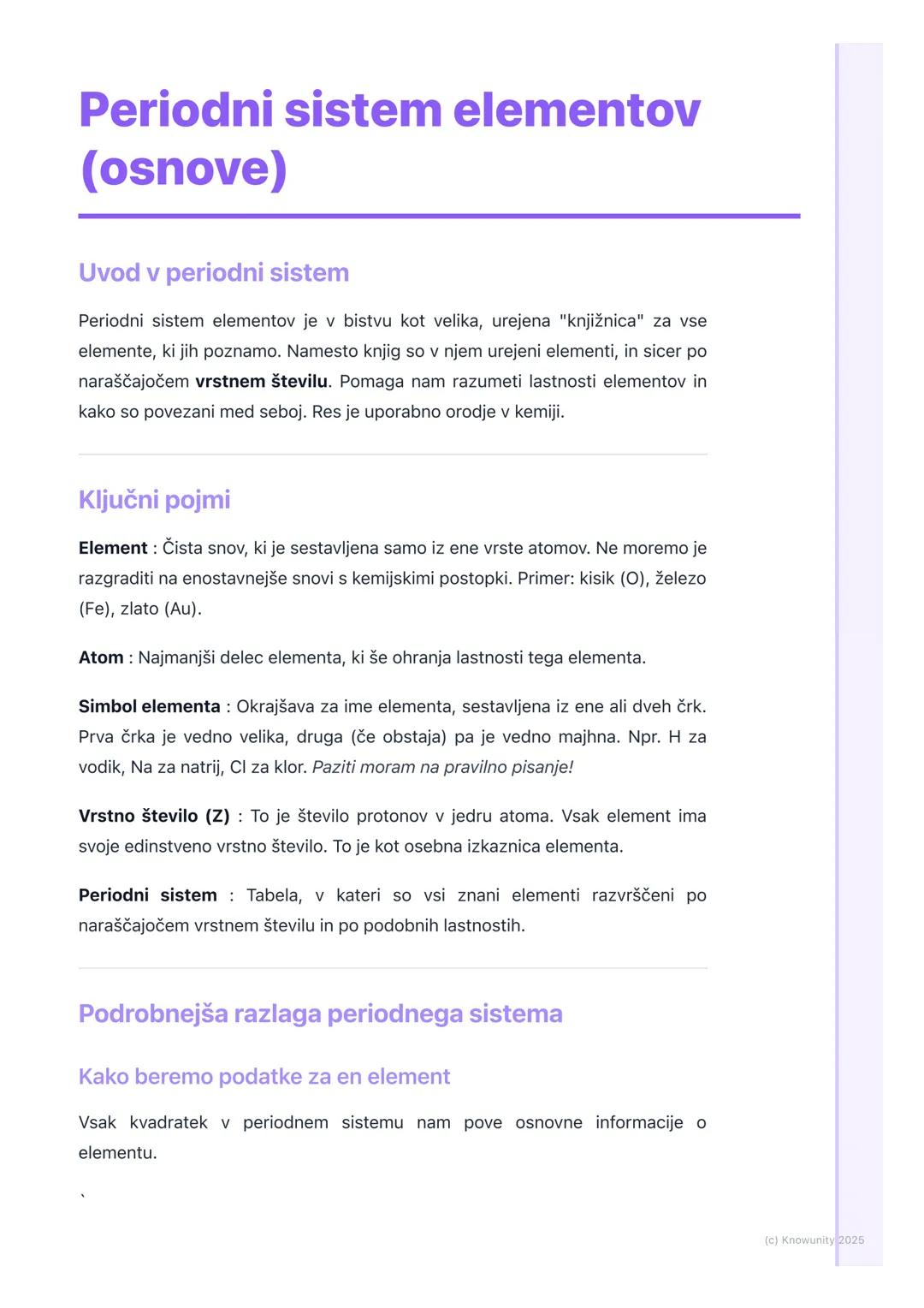 # Periodni sistem elementov
(osnove)

Uvod v periodni sistem

Periodni sistem elementov je v bistvu kot velika, urejena "knjižnica" za vse
e