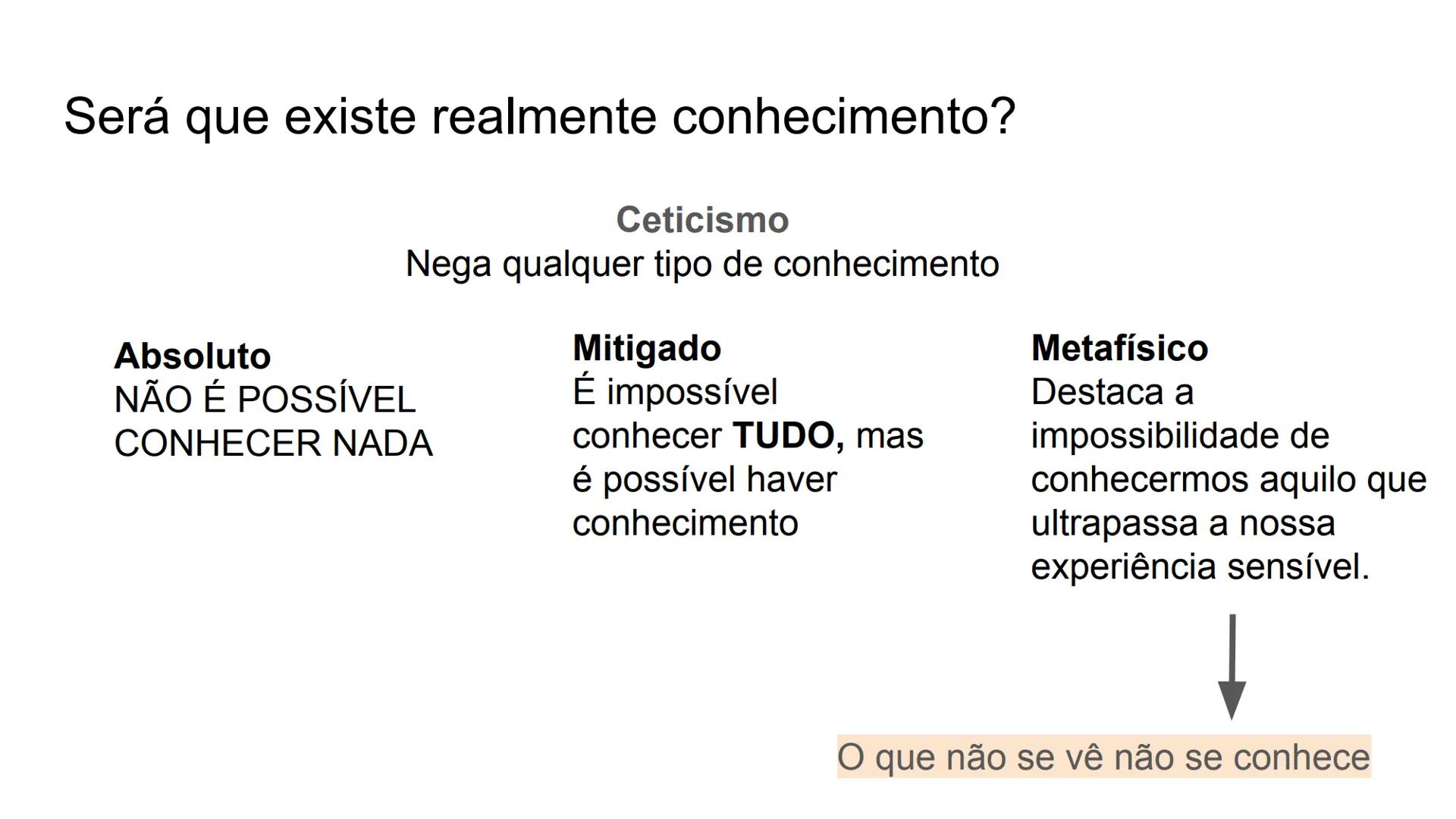# Filosofia

estudo de filosofia “O que é conhecer?” # A possibilidade do Conhecimento

É possível conhecer algo?

*   Descartes

Descartes 