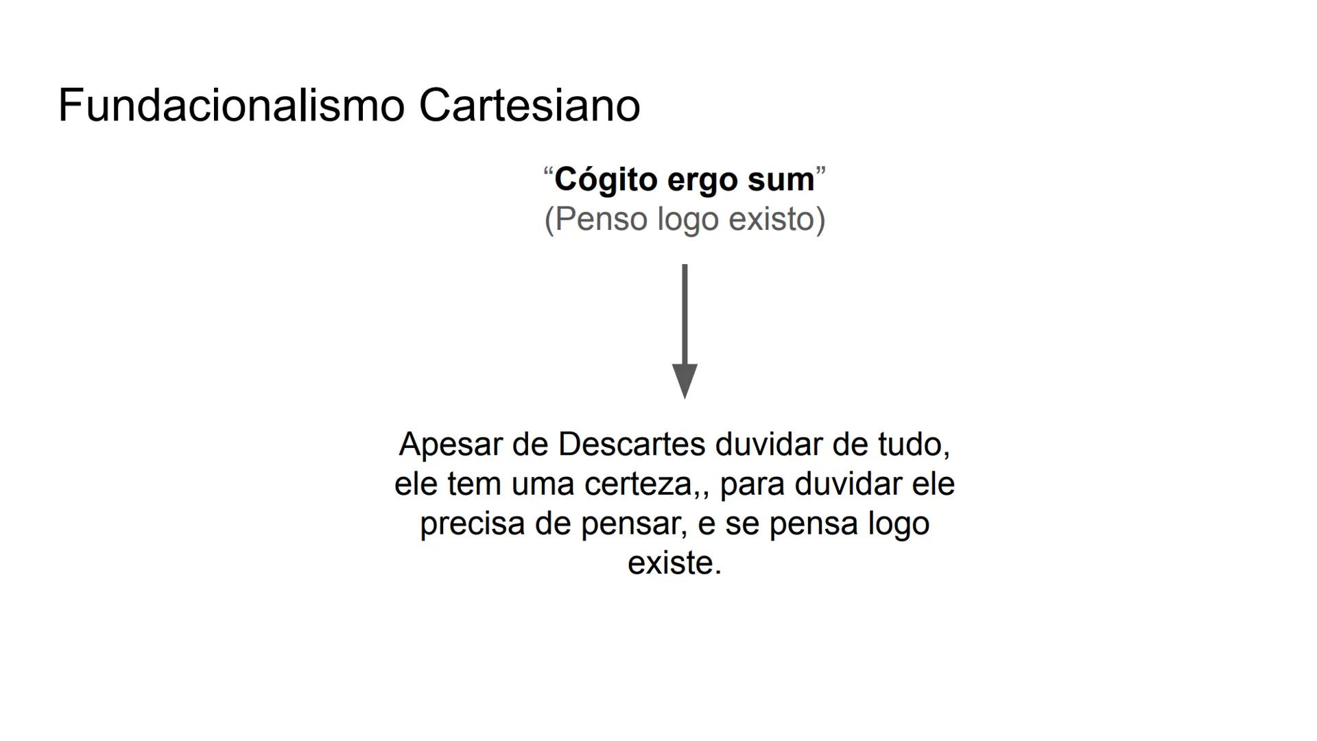 # Filosofia

estudo de filosofia “O que é conhecer?” # A possibilidade do Conhecimento

É possível conhecer algo?

*   Descartes

Descartes 