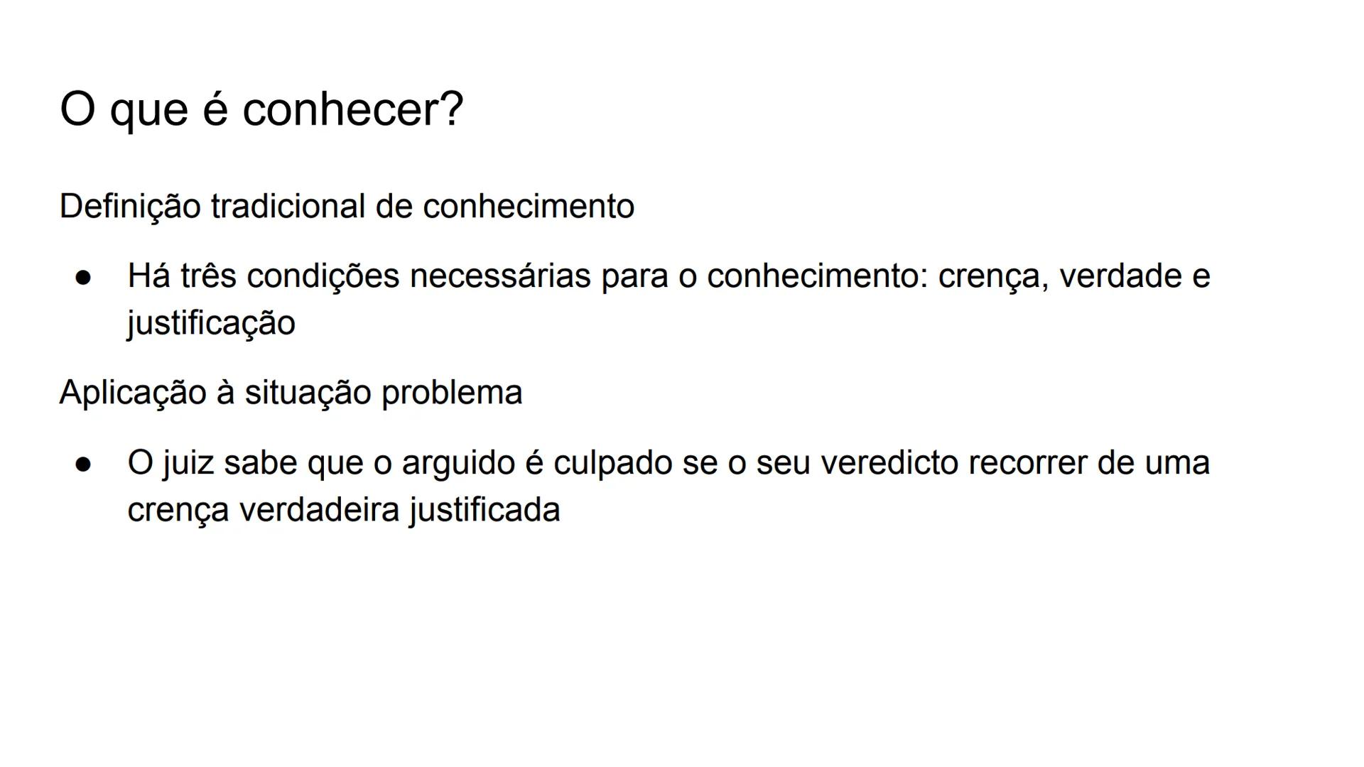 # Filosofia

estudo de filosofia “O que é conhecer?” # A possibilidade do Conhecimento

É possível conhecer algo?

*   Descartes

Descartes 