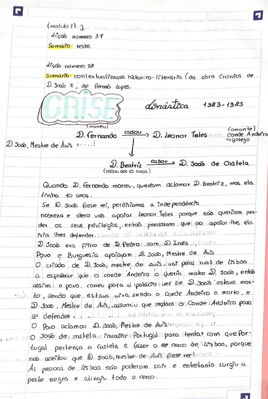crise dinástica 