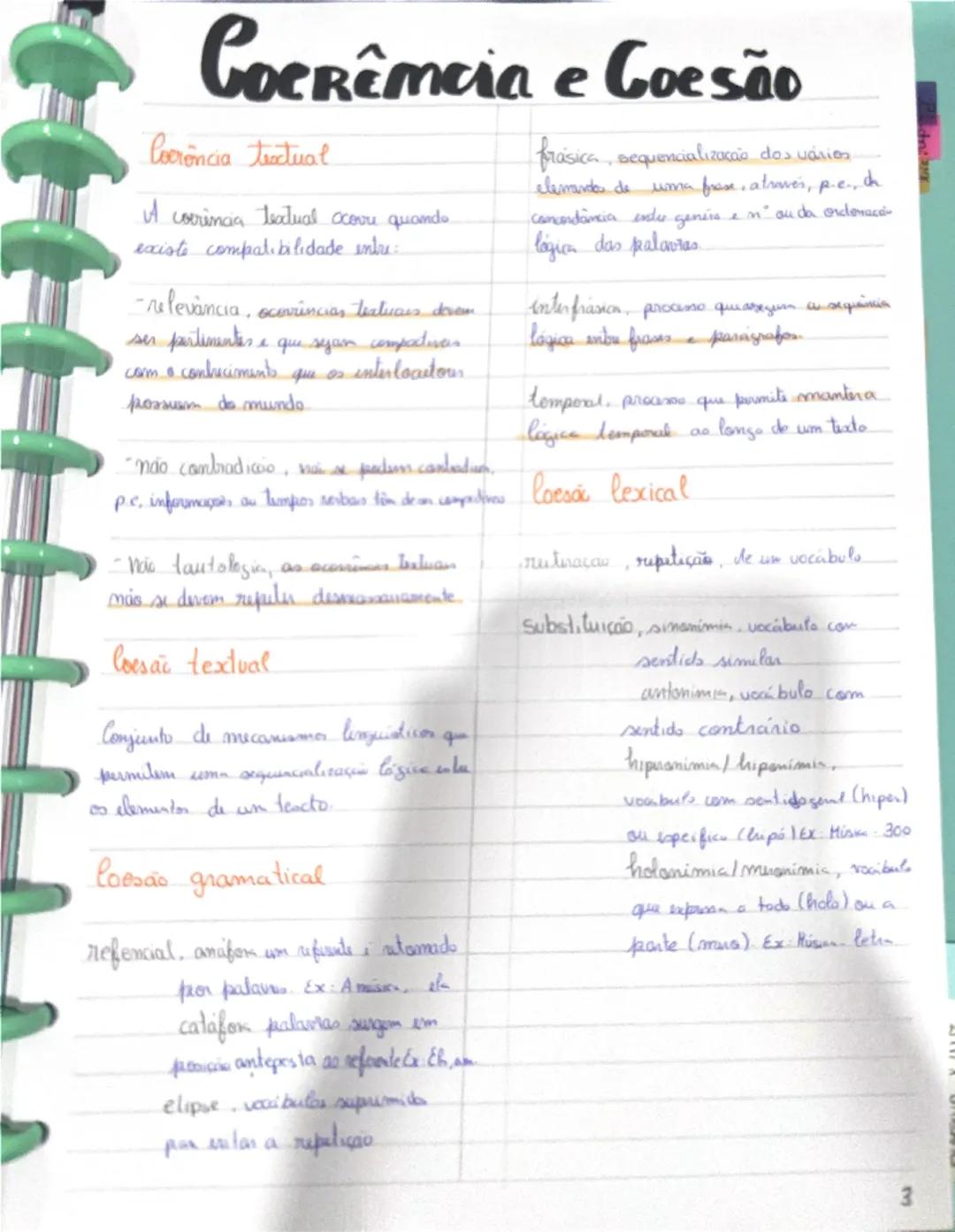 Coesão no Texto: Lexical e Gramatical