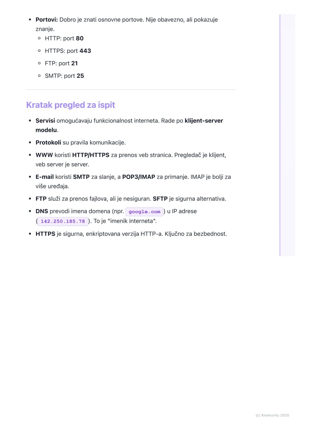 # Servisi Interneta

Uvod u servise interneta

Internet servisi su u suštini programi i protokoli koji nam omogućavaju da
koristimo internet
