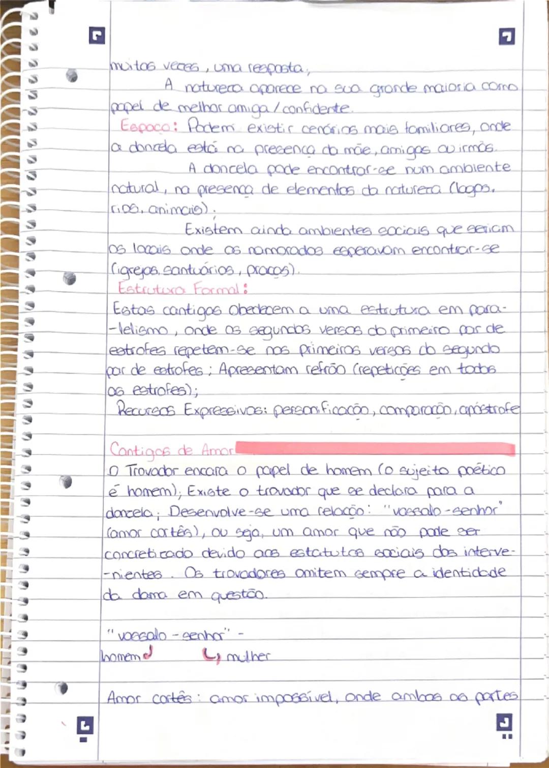 10° ana: Obros
Poesia Trovadoresca
cantigas de amigo  poesia lírica
cantigas de amor
contigos de escórnio e maldizer  Poesia satírica
Nota: 
