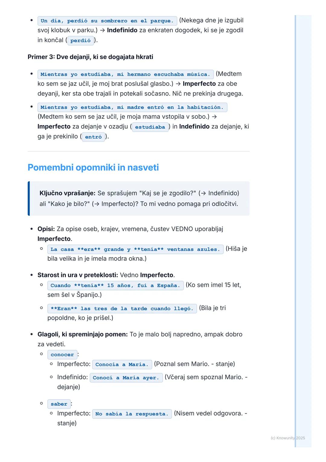 # Pretekli časi: Pretérito
# Indefinido in Imperfecto

Pregled preteklih časov: Indefinido in Imperfecto

To sta dva glavna pretekla časa v 