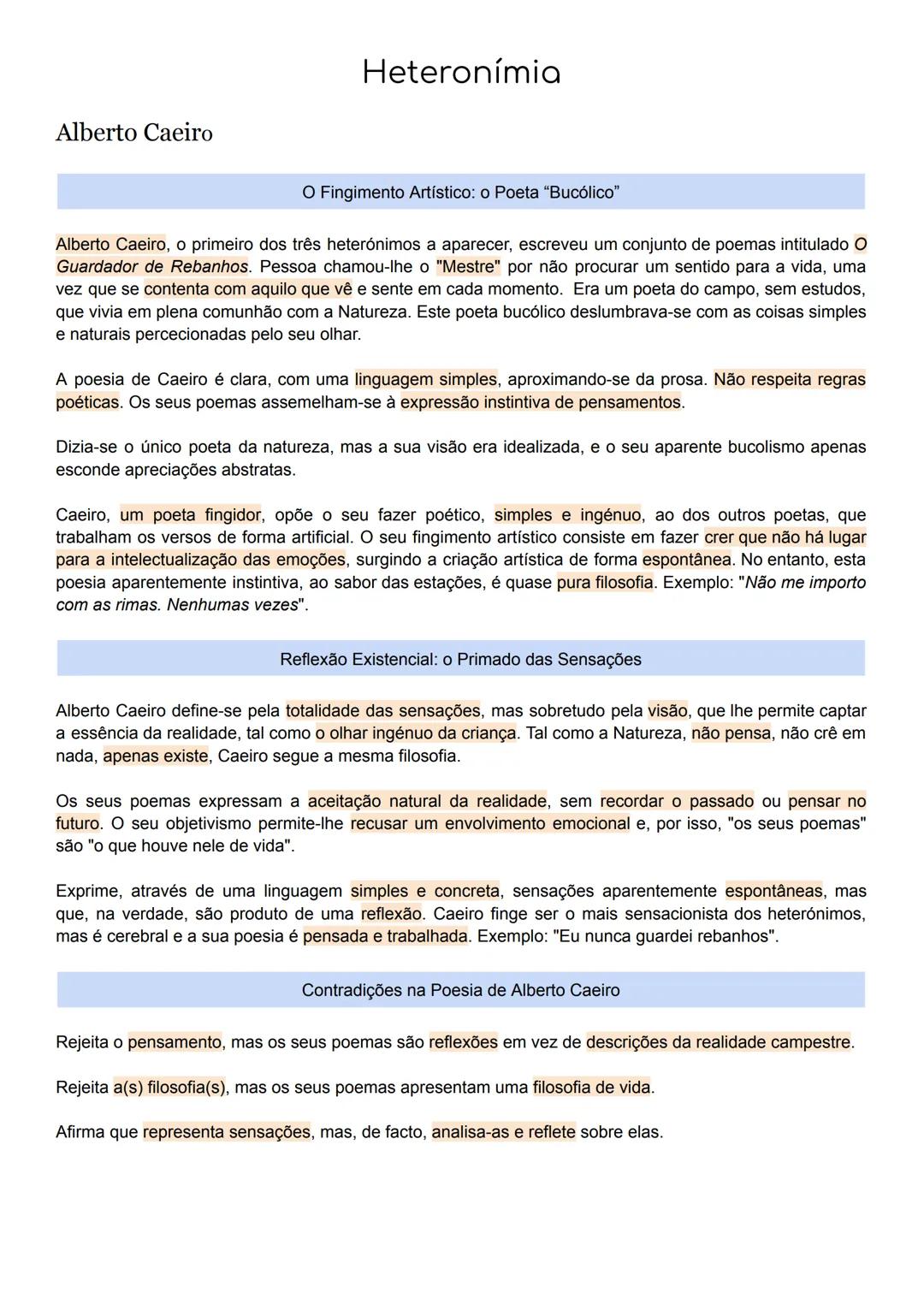 A Poesia dos Heterônimos