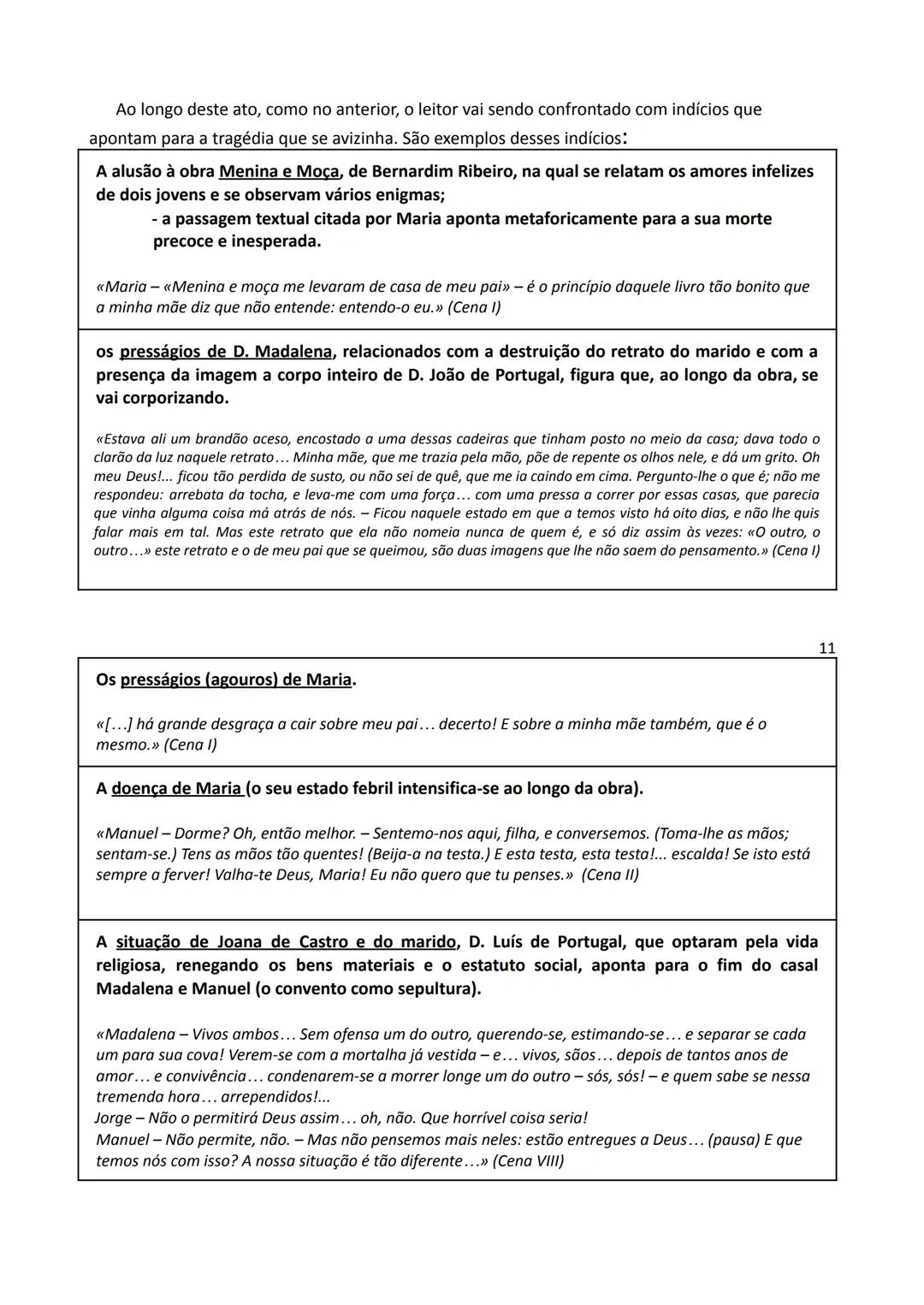 Português - 11.º ano
Educação Literária
Frei Luís de Sousa, de Almeida Garrett
ATO I
No ato I de Frei Luís de Sousa, encontramos informações