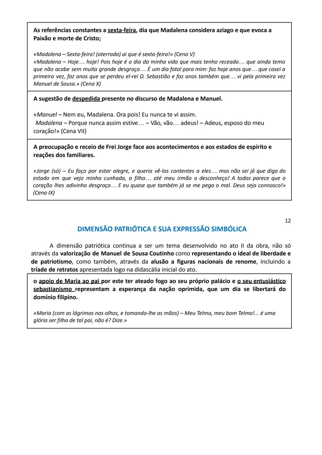 Português - 11.º ano
Educação Literária
Frei Luís de Sousa, de Almeida Garrett
ATO I
No ato I de Frei Luís de Sousa, encontramos informações