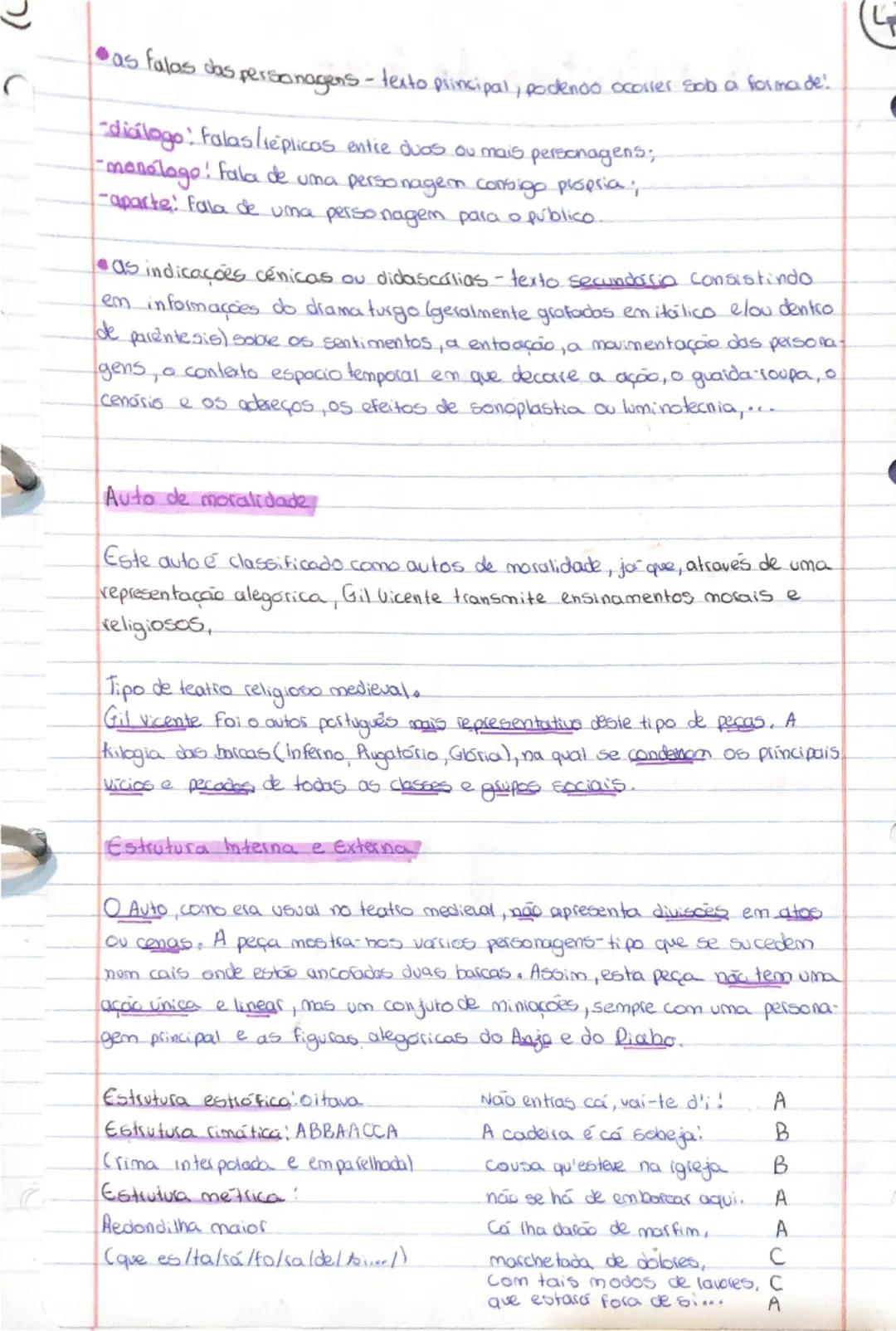 --- OCR Start ---
Auto da Barca do inferno
Gil Vicente e o teatro
Texto dramático
• São poucos os dados sobre a pessoa que foi Gil Vicente (