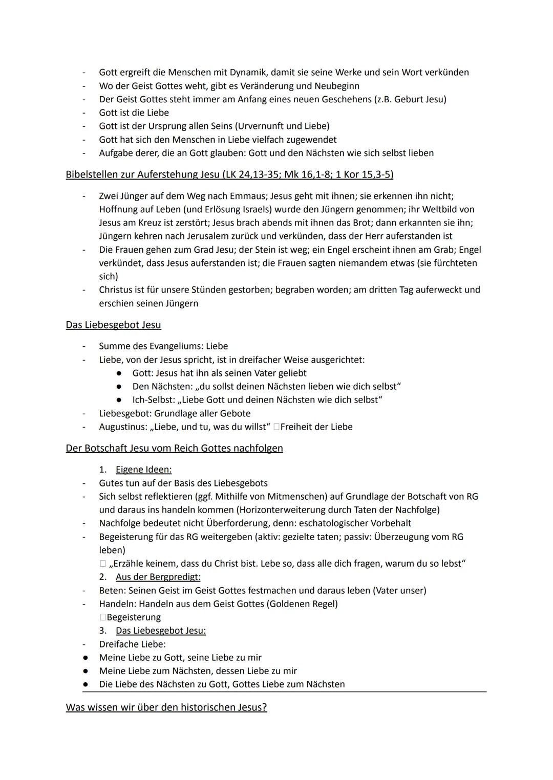 Religion Abiturstoff

Q1: Jesus Christus- das menschgewordene Wort Gottes: Die Reich-Gottes-Botschaft, Die
Auferstehung Jesu (Hoffnung über 