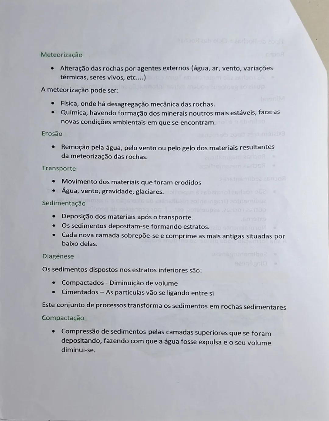 Tipos de Rochas e Ciclo das Rochas
Rocha
• É um agregado natural formado por um ou mais minerais.
• As rochas são materiais da Terra estudad