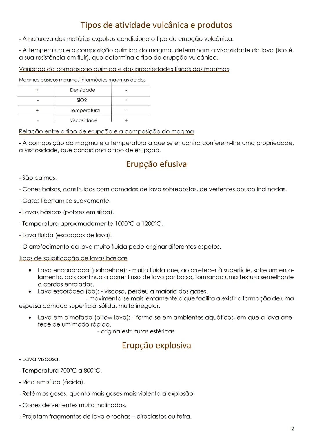 # Vulcanismo

- É uma das manifestações da energia interna da Terral, refletindo a energia acumulada no seu
interior.

## Formação de magmas
