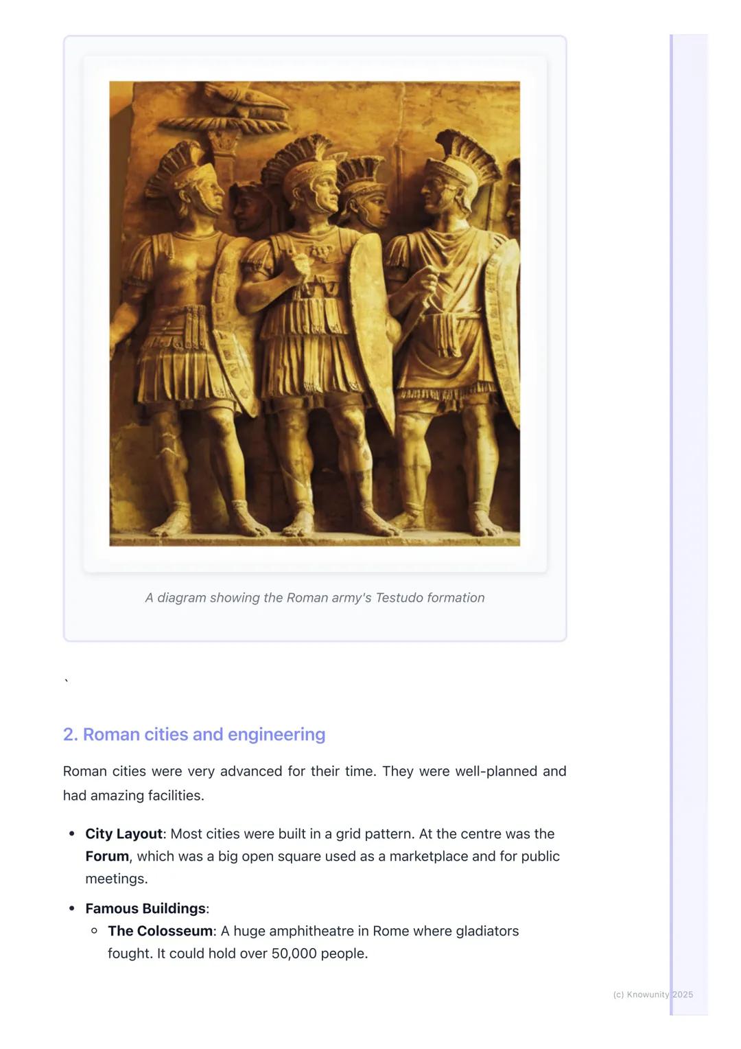 # Ancient Rome

## An introduction to the Romans

The Romans started as a small settlement in Italy but grew to become one of
the most power