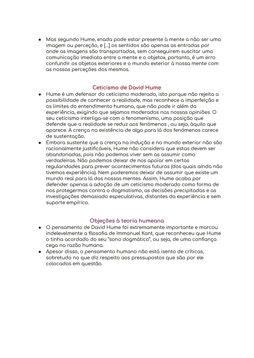 --- OCR Start ---
David Hume
Problema da possibilidade de conhecimento
O empirismo de David Hume
• Hume afirma que é possível formular conhe