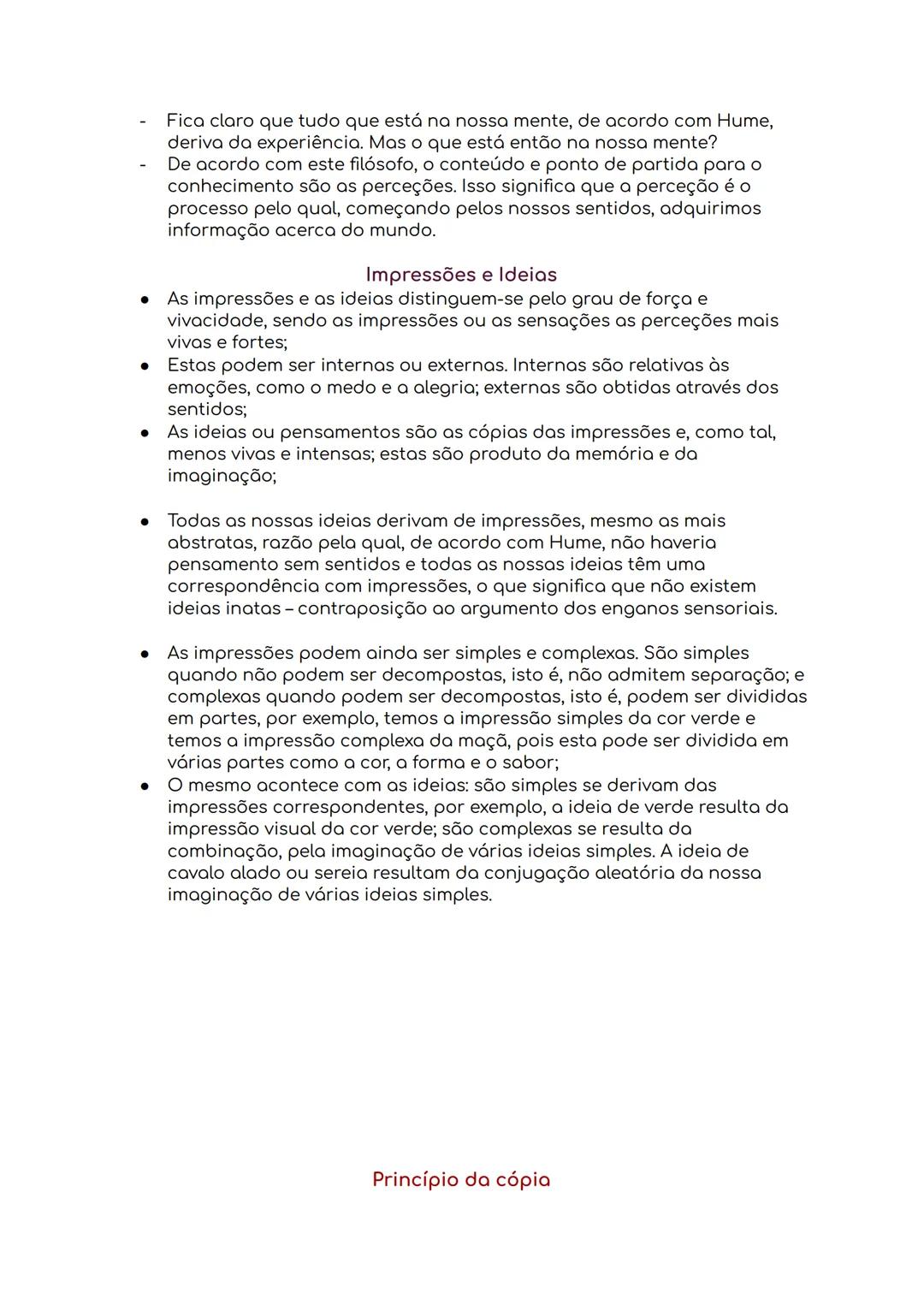 --- OCR Start ---
David Hume
Problema da possibilidade de conhecimento
O empirismo de David Hume
• Hume afirma que é possível formular conhe
