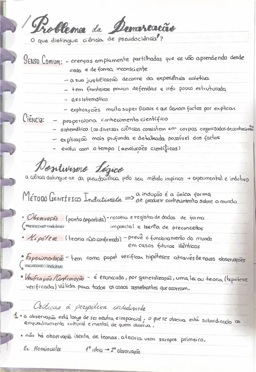 # Problema da Demarcação

O que distingue ciência de pseudociência?

**SENSO COMUM:** - crenças amplamente partilhadas que se vão aprendendo
