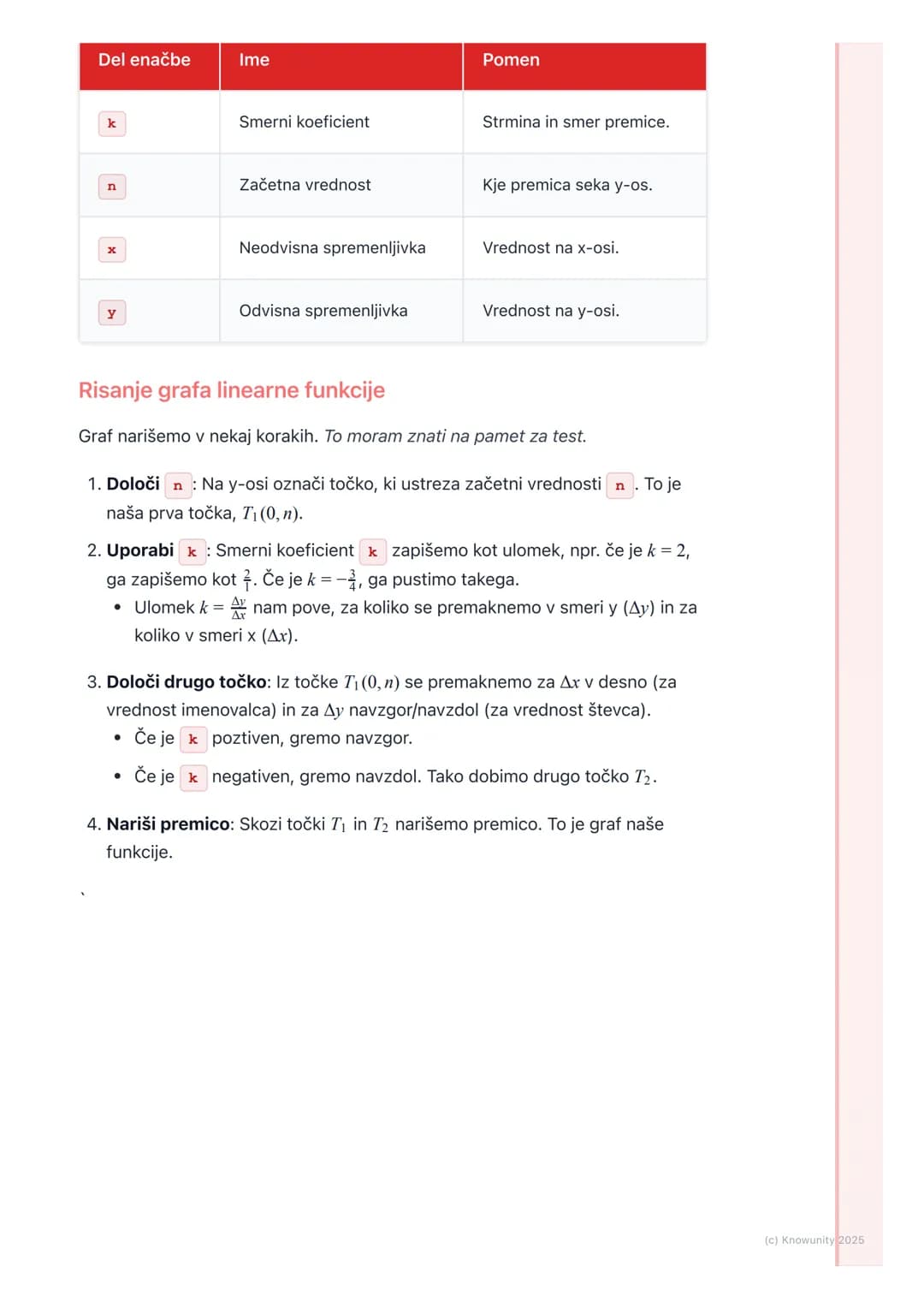 # Linearna funkcija

Kaj je linearna funkcija?

Linearna funkcija je ena izmed osnovnih funkcij v matematiki. Opisuje
odvisnost med dvema ko