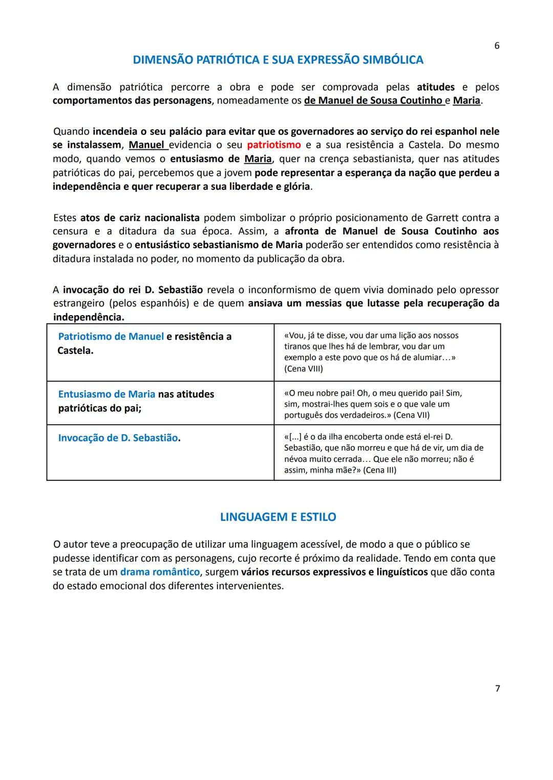 Português - 11.º ano
Educação Literária
Frei Luís de Sousa, de Almeida Garrett
ATO I
No ato I de Frei Luís de Sousa, encontramos informações