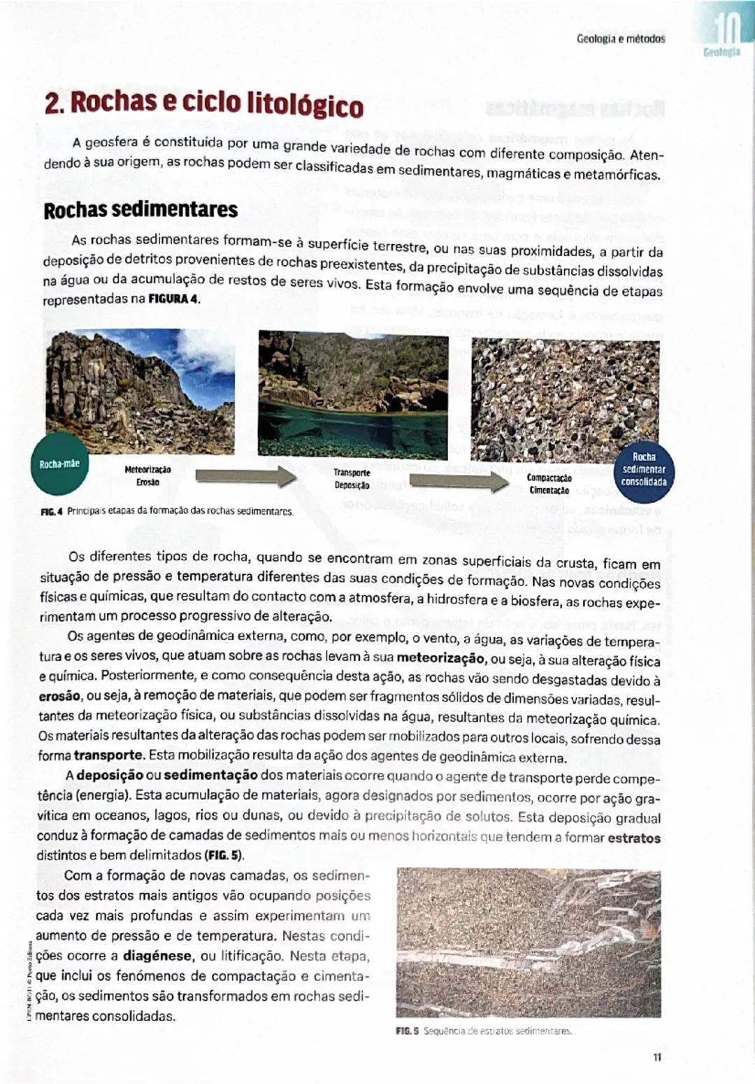 --- OCR Start ---
Domínio
Geologia e métodos
Observada do exterior, a Terra apresenta-se separada do espaço envolvente com uma composição
di