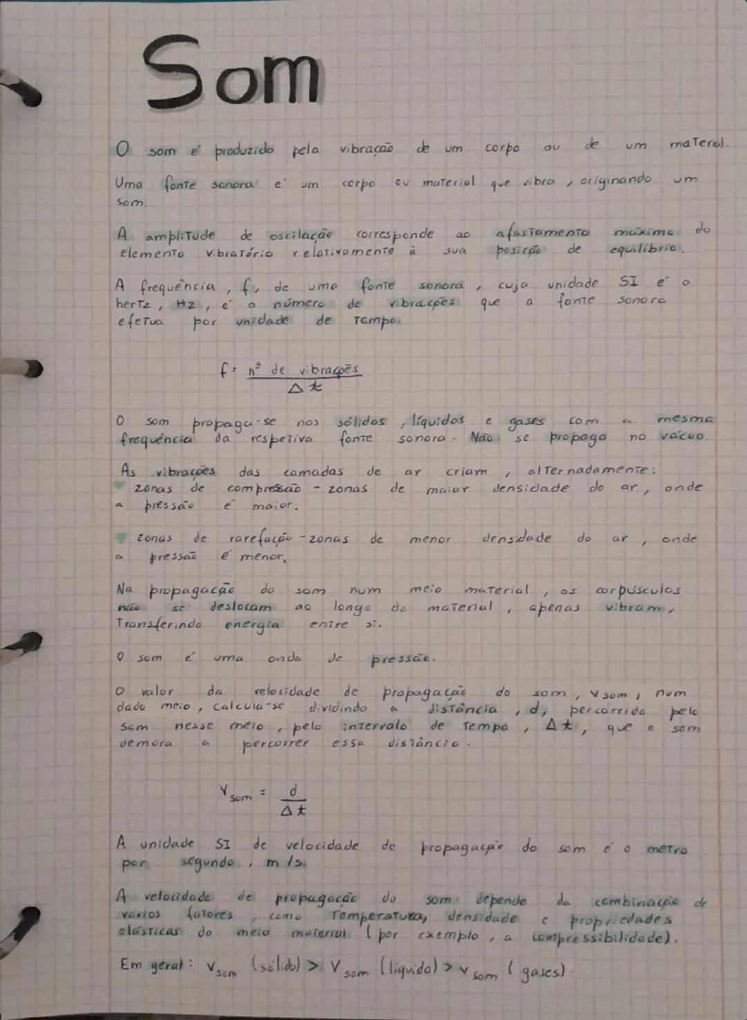 0
# Som

O som é produzido pela vibração de um corpo ou de um material.

Uma fonte sanora e om corpo ou material que vibra, originando um so
