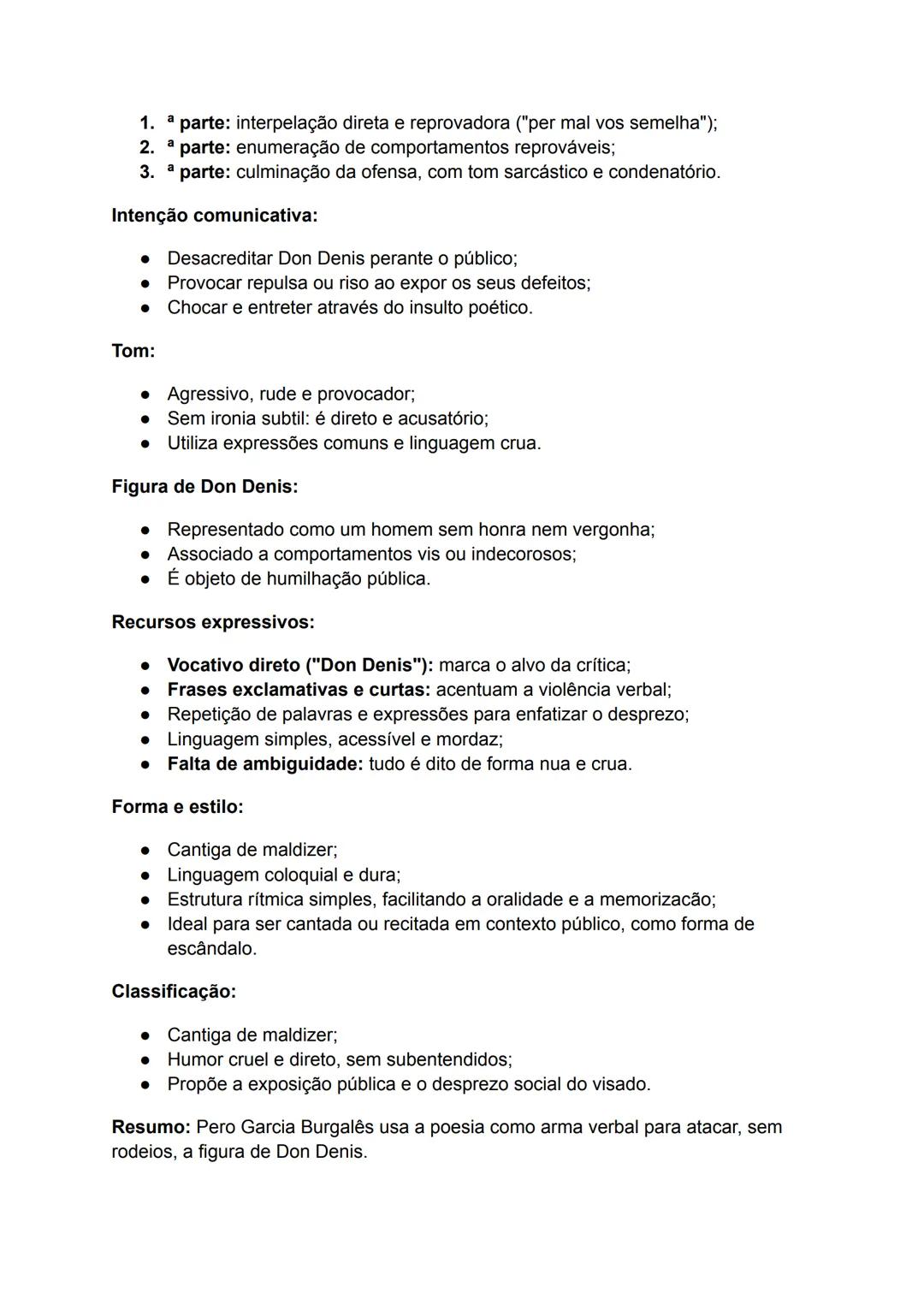 Análise de Cantigas de Escárnio e Maldizer:
"Ai dona fea foste-vos queixar"
Assunto:
Nesta cantiga satírica, o trovador dirige-se a uma mulh