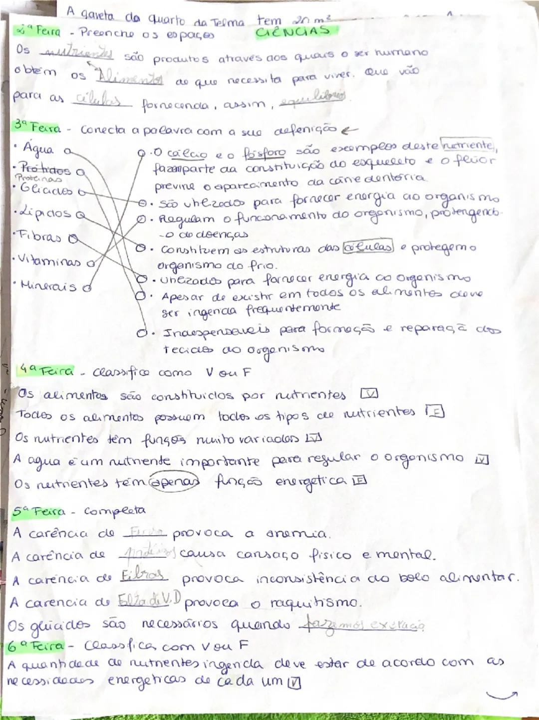 Resumo de Exercícios