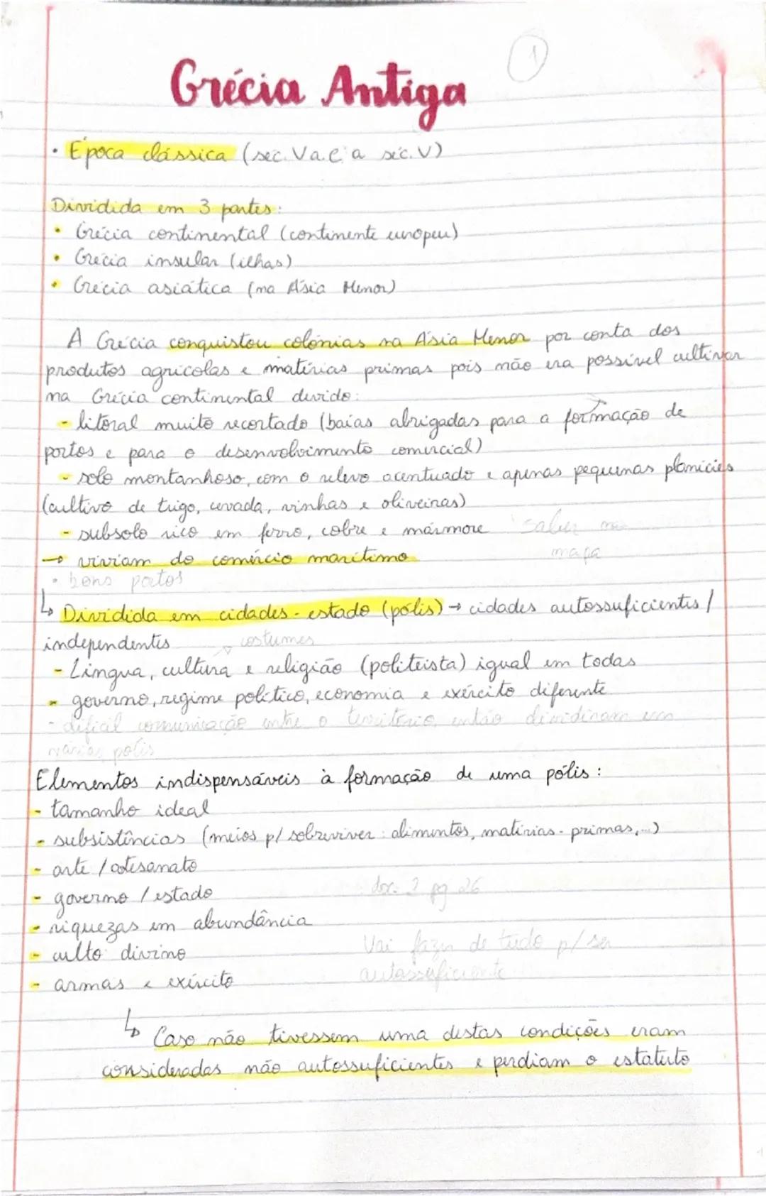 Grécia antiga: resumos 