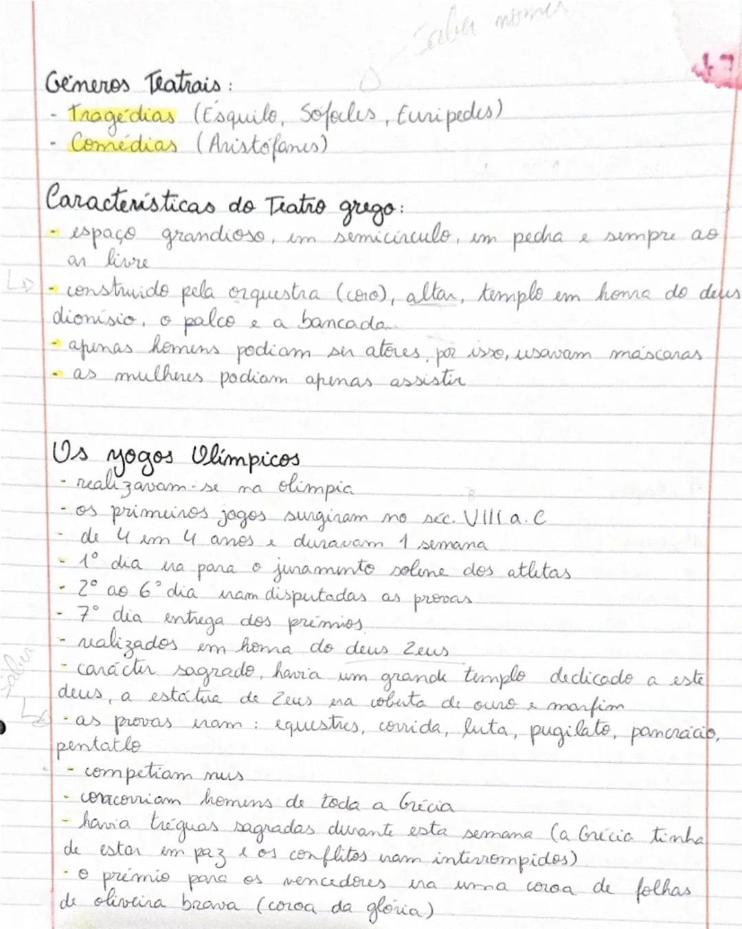 --- OCR Start ---
①
Grécia Antiga
• Época clássica (sec Vae a séc. v)
Dividida em 3 partes:
• Grécia continental (continente uropen).
• Grec
