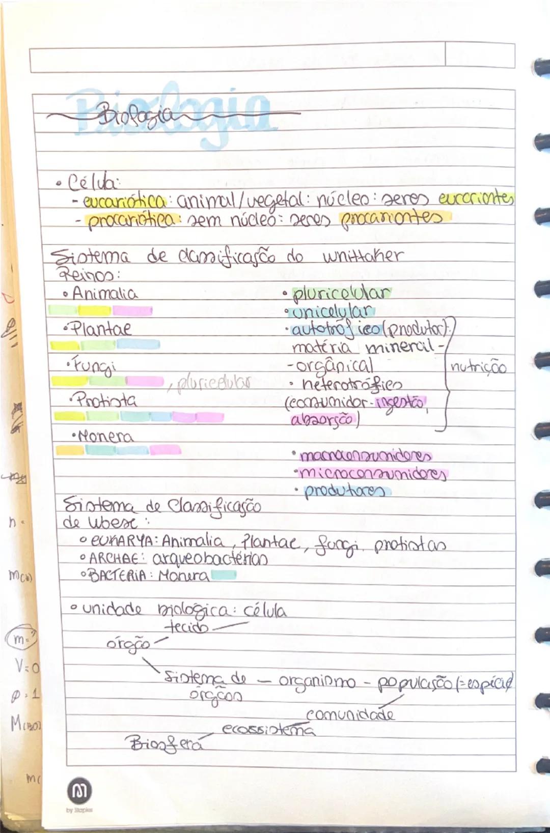 Resumos de Biologia para o 10º Ano