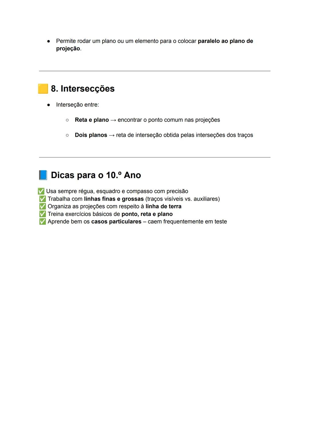 Geometria Descritiva A - 10.º Ano
Resumo Simples
1. Introdução à Representação
Objetivos da Geometria Descritiva:
• Representar objetos trid